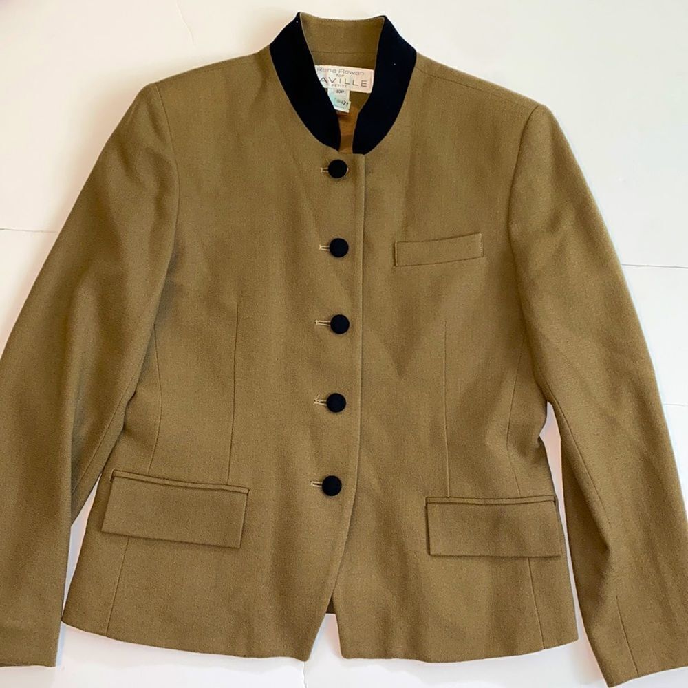 Rena Rowan for Saville EUC Vintage Wool Coat Equestrian Twee Academia Size 10P